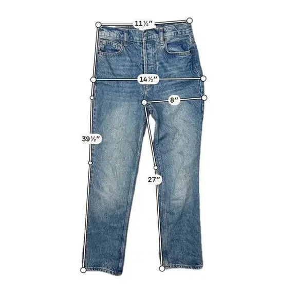 Reformation Cynthia High Rise Straight Jeans (26)